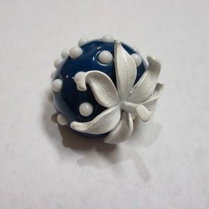 LAST CALL! Crown Trifari Blue Enamel Strawberry
